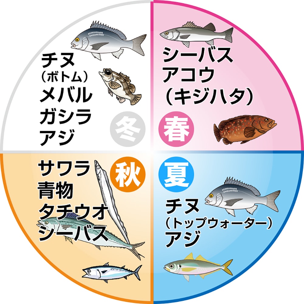 大阪湾インショアゲームは年間通して幅広い魚種が狙える