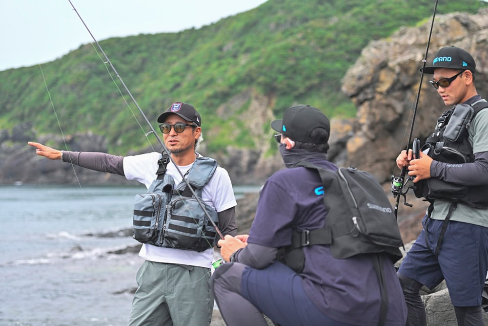 こうしてタックルの準備を終えたら実釣開始。湯川さんのレクチャーを参考に、キャストを繰り返していきます