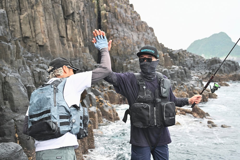 湯川さんと一緒に考えながらキャッチできた特別な1パイ。満面の笑みがこぼれ、思わずハイタッチせずにはいられませんでした。