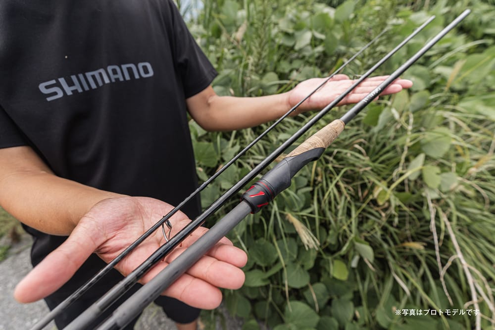 川上さんが使用したロッドは「ブレニアスXR S810ML/M Urban beam」というモデル。3ピース設計で持ち運びやすさにもこだわっている。