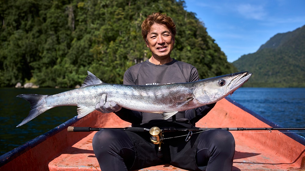 このサイズは初めてという巨大なバラクーダ。