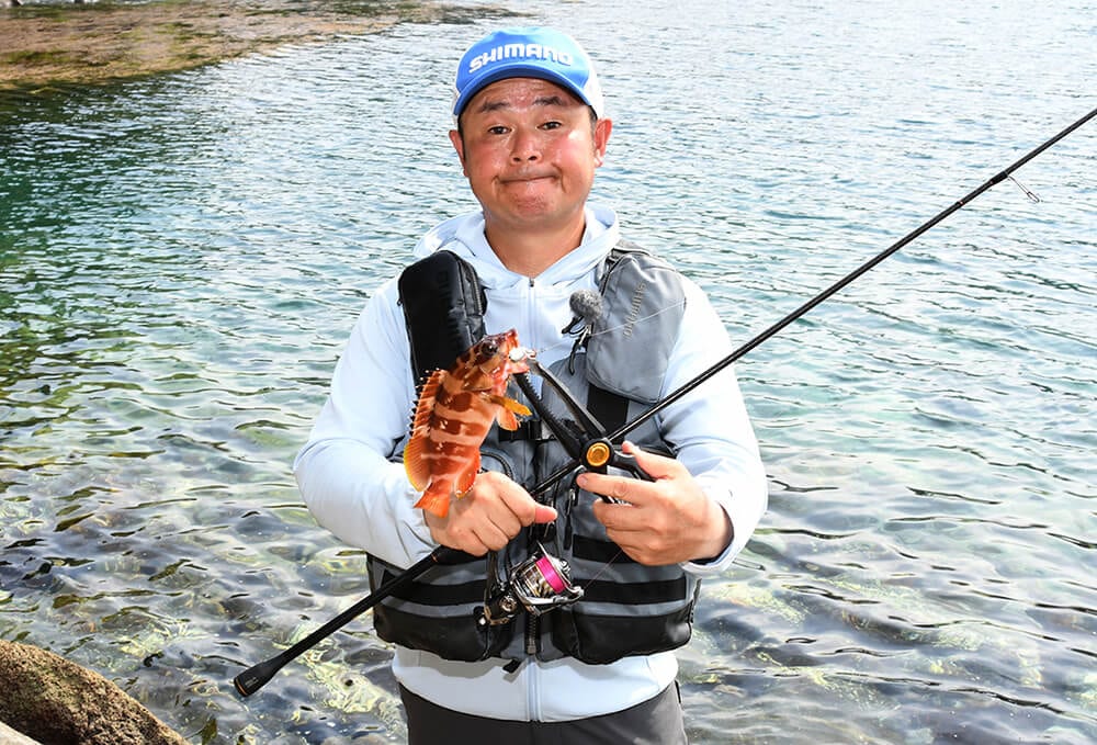 沖にあるカケアガリを攻めてキャッチしたアカハタ。巻き上げパワーのあるソアレXRはライトロックゲームにもおすすめ 沖にあるカケアガリを攻めてキャッチしたアカハタ。巻き上げパワーのあるソアレXRはライトロックゲームにもおすすめ