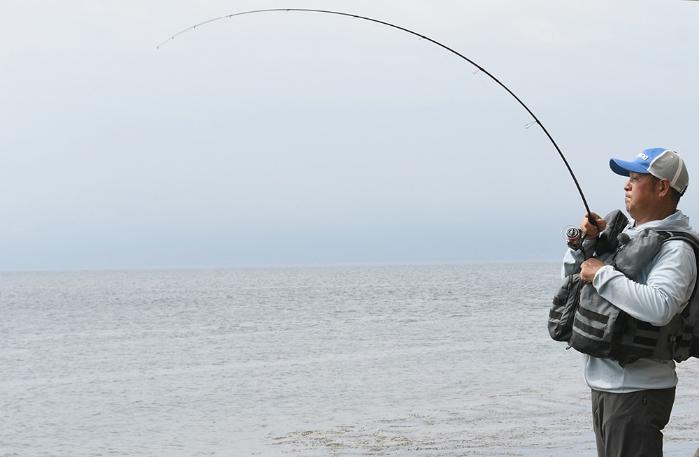 パワーがあるので引きの強い魚とも渡り合えるという パワーがあるので引きの強い魚とも渡り合えるという