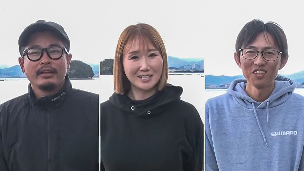 今回、釣行に参加したメンバー、左から角井さん、谷田さん、加藤さん。