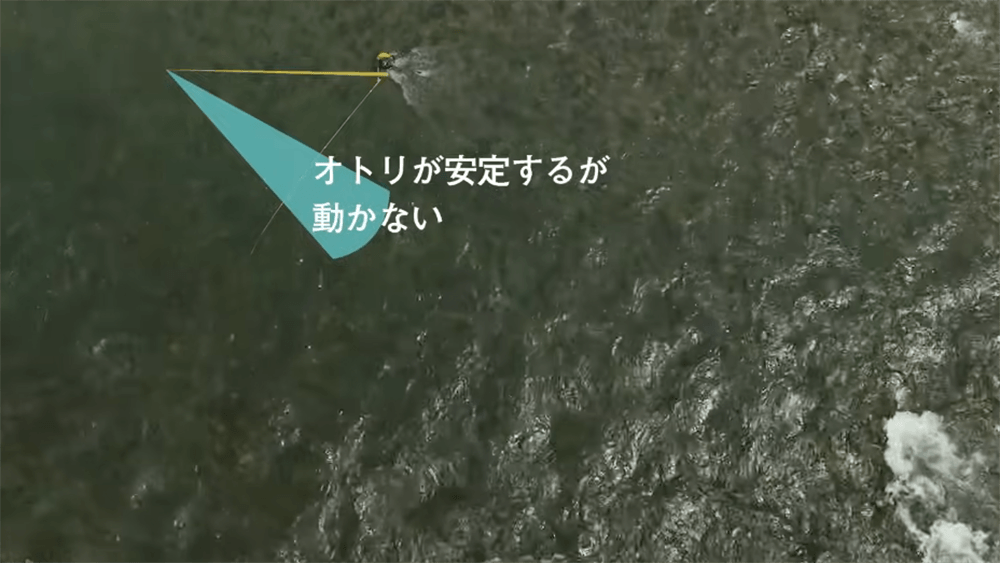 85は射程距離が短くなるが、軽く、操作性が上がるため良いことが多いと小澤さんはいう。また、オトリをどのように動かすかを考え、オトリとの距離を自分で動き調整していくことが大切。