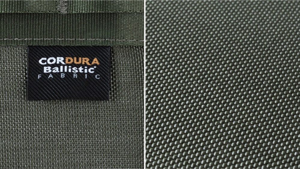 タフユースに対応する頑強なCORDURA® BALLISTIC NYLON素材を採用。