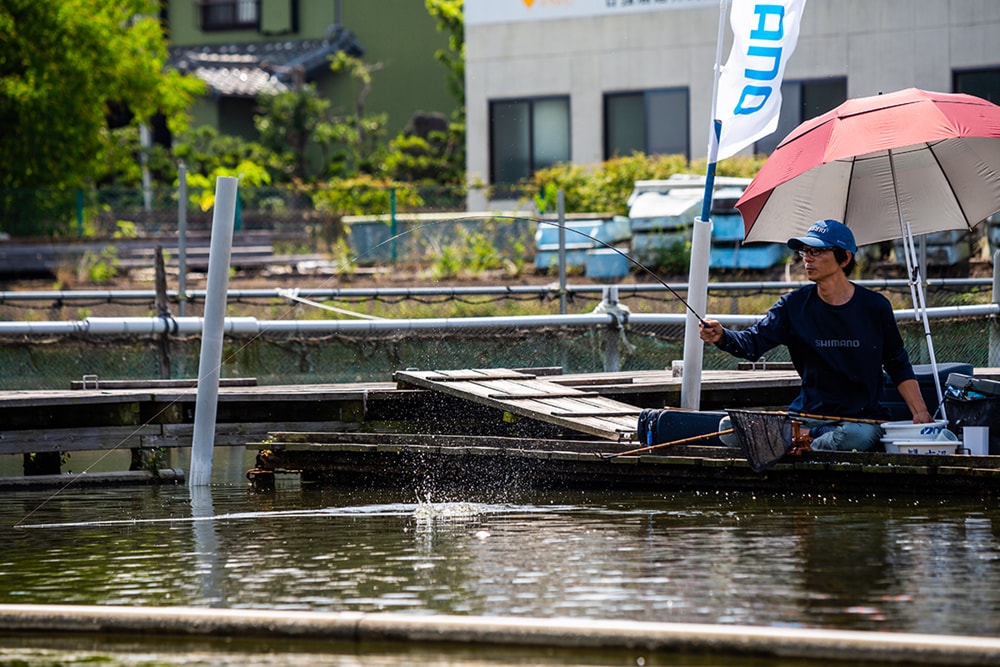 佐屋川西の森の水況はよく、また釣れてくるへらの型も多彩。基本的には8寸前後の数釣りとなるが、そんな中に尺上の大型も交じってくる。そんな最盛期の釣りでも、「LII」なら大丈夫。余裕をもって釣りに集中することが出来る