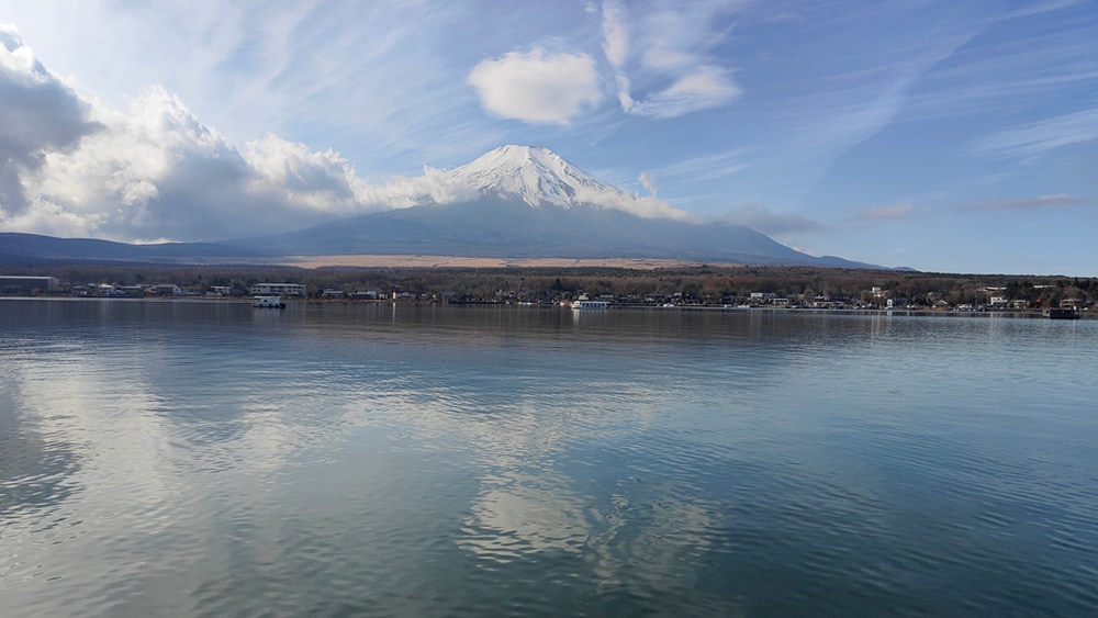 富士山も冬景色……