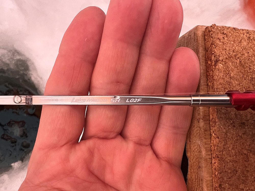 シマノ　レイクマスターＳＨ　Ｌ02Ｆにオモリ6〜7グラムの組み合わせ