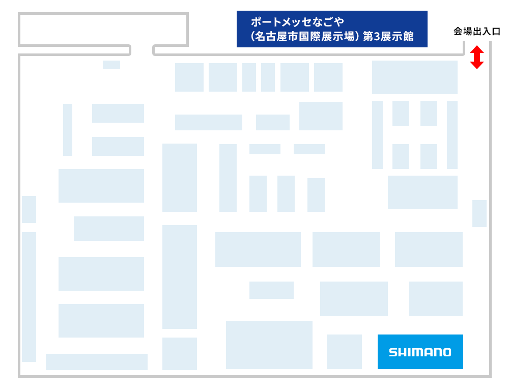 ポートメッセなごや第3展示館 会場全体図