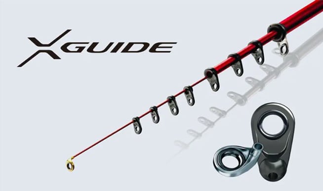 A tip guide specifically designed for rock fishing rods.