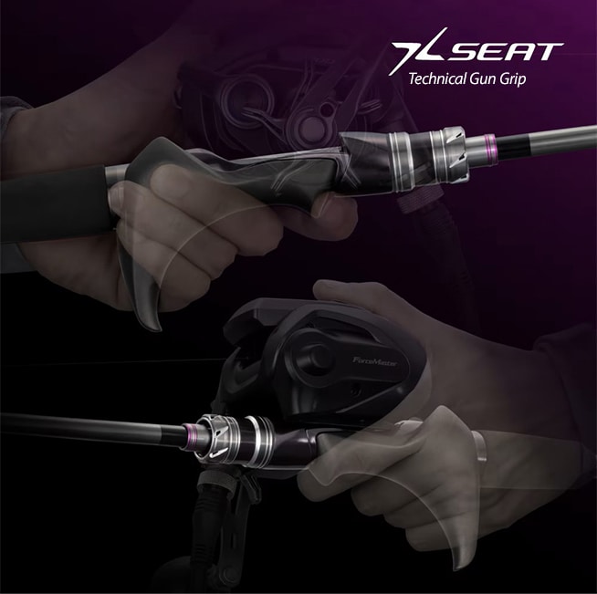 ② The “Technical Gun Grip” enables effortless and fatigue-free operation of the reel, allowing anyone to fish with confidence and ease.