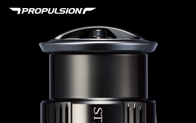 Revolutionary PROPULSION: The perfect balance of distance and tangle-free fishing.