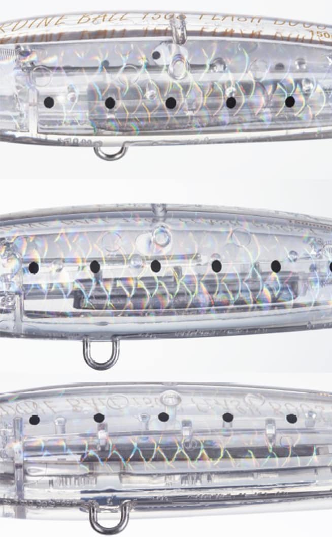 The “Transparent pattern” hologram brings a dynamic sense of life to transparent lures, enhancing their appeal and effectiveness.
