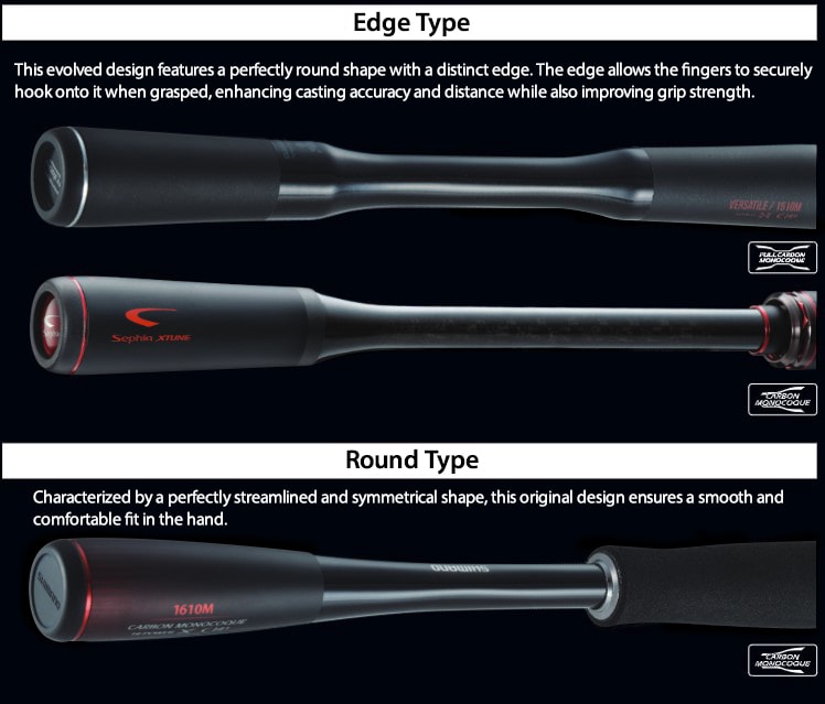 Edge Type designed for enhanced operational precision, and Round Type that provides a comfortable, ergonomic fit in the hand.